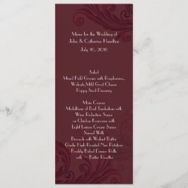 Borgoña Flourih Skinny Boda Table Menu