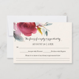 Borgoña Marsala Boho Boda Floral RSVP