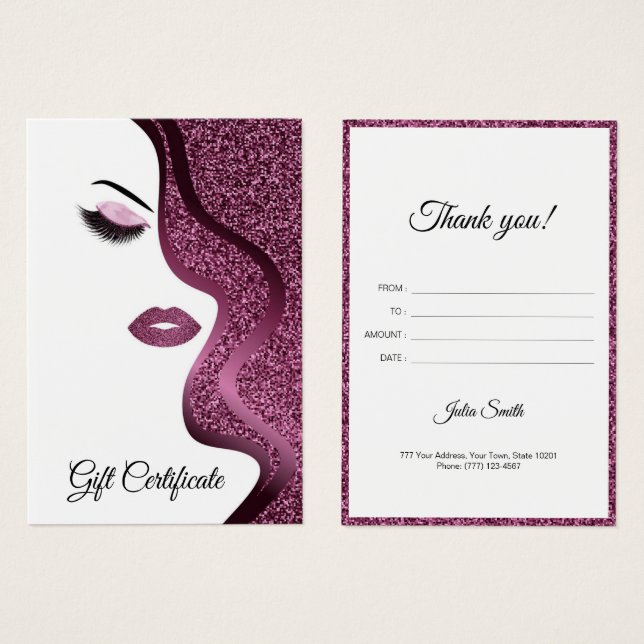 Borgoña moderna con efecto Purpurina (Anverso y reverso)