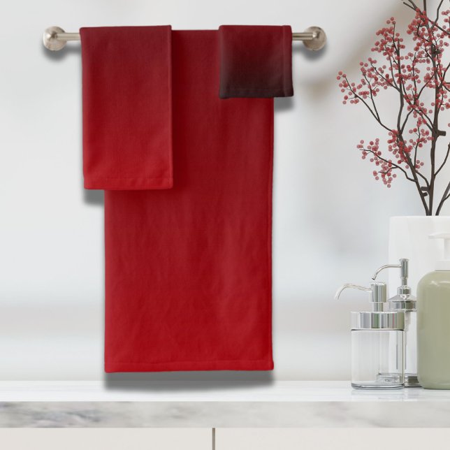 Borgoña roja negra ocre abstracta minimalista (minimalist abstract marsala red burgundy maroon bath towel set)