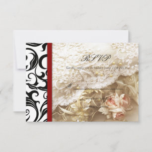 Borgoña Swirl Wedding RSVP