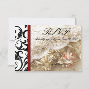 Borgoña Swirl Wedding RSVP