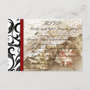 Borgoña Swirl Wedding RSVP
