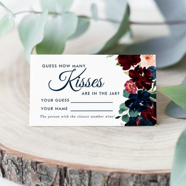 Borgoña y marina ¿cuántos besos duchan tarjeta de  (Subido por el creador)