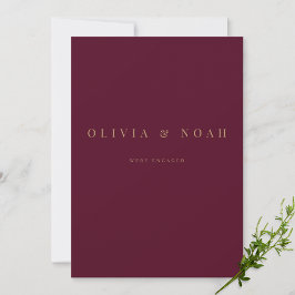 Borgoña y oro Somos tarjeta de Invitación comprome