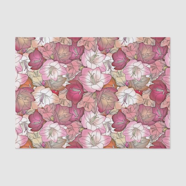 Borgoña y papel seda rosado del hibisco (Anverso)