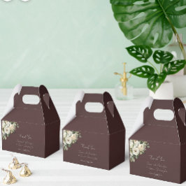 Borgoña y Rosas románticos caja de favores de matr