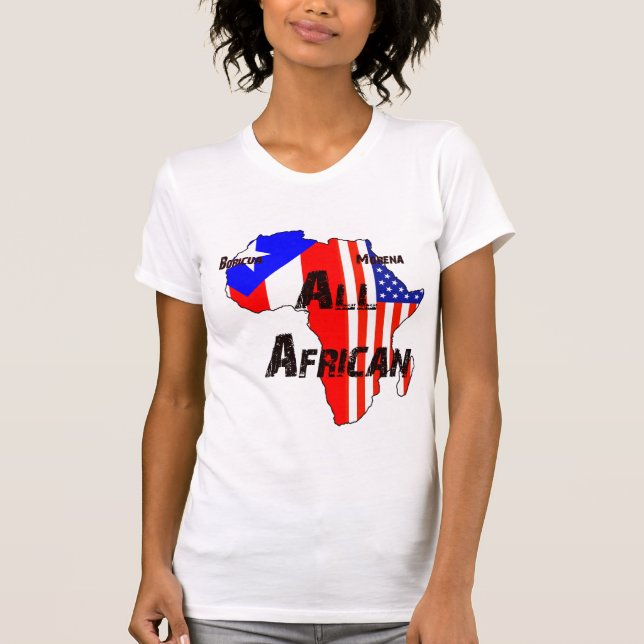 Boricua, Morena, todo el africano - camiseta (Anverso)