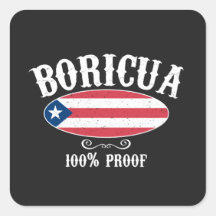 Boricua Puerto Rico 100% Pegatina