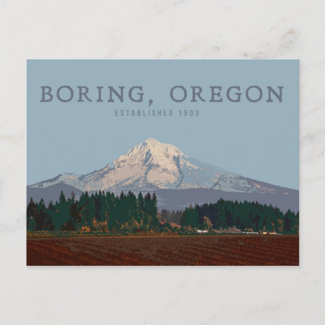 Boring, Oregón | Tarjeta postal Mt Hood (Anverso)