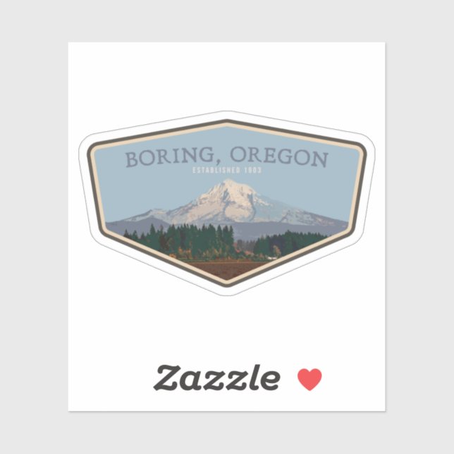 Boring, Pegatina de Oregon (Hoja)