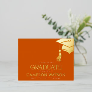 Borla de sombrero de graduación moderna Tarjeta po
