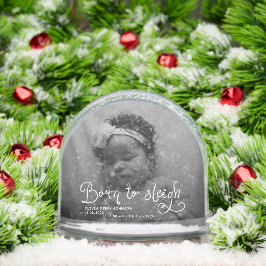 Born to Sleigh Baby Photo Birth Stats Christmas