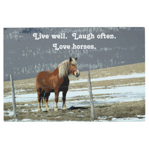 Borrador belga de caballo en arte mural Metalizado