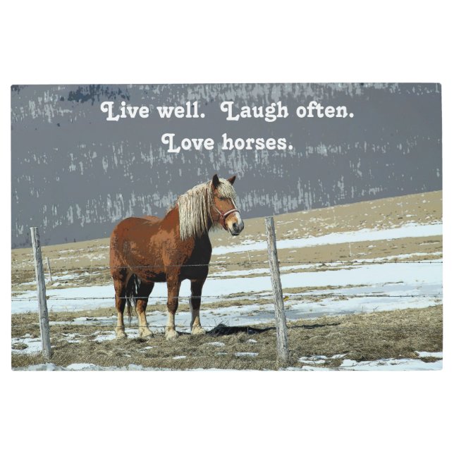 Borrador belga de caballo en arte mural Metalizado (Anverso)