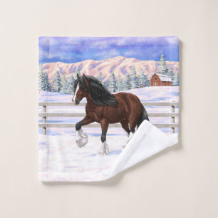 Borrador De Caballo En Nieve De La Gitana De La Ba