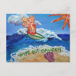 Borrar la tarjeta postal de ángel del cáncer
