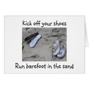 BORRAR ZAPATOS/CORRER A PIE EN EL SAND 5Oth HUMOR
