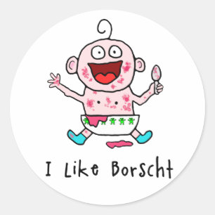 Borscht Baby Pegatinas
