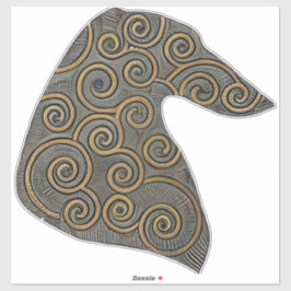 Borzoi Profile Die Cut Vinyl Pegatina