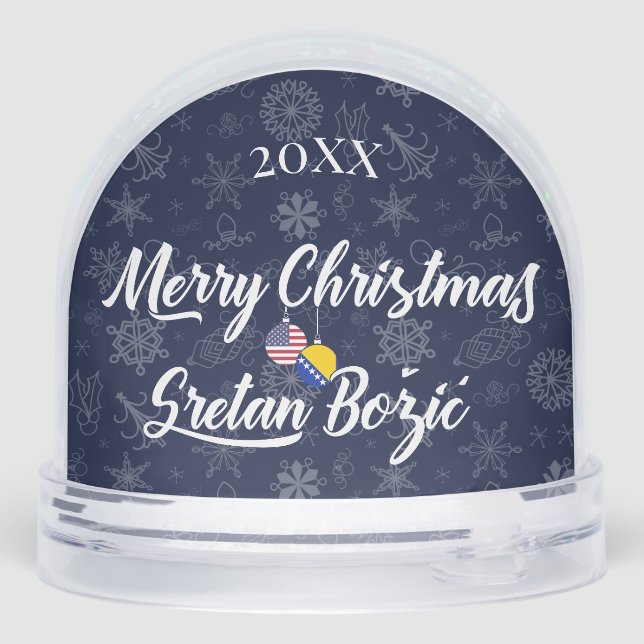 Bosnian American Bilingual Merry Christmas (Reverso)