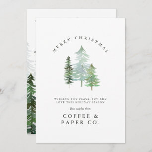 Bosque acuarela Feliz Navidad