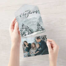 Bosque acuático | Tarjeta fotográfica navideña Mer