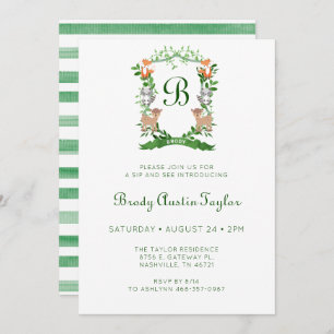 Bosque Animales Escudo Niño Sip Y Ver Invitación