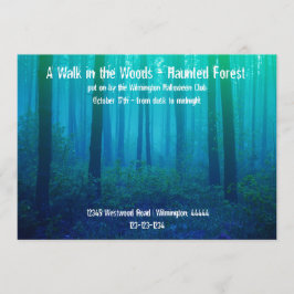 Bosque azul misterioso - invitación frecuentada