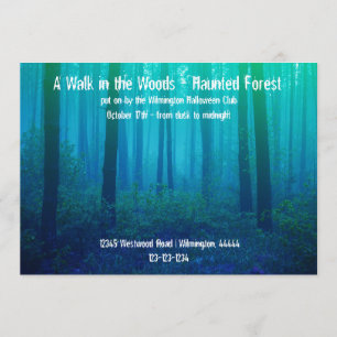 Bosque azul misterioso - invitación frecuentada