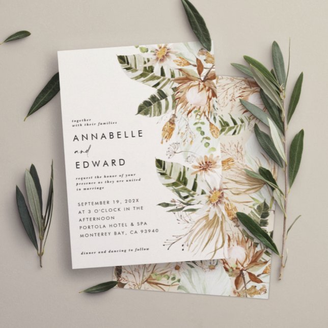 Bosque botánico natural bohemio moderno y elegante (Subido por el creador)