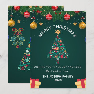 Bosque de acuarela Navidad personalizada feliz