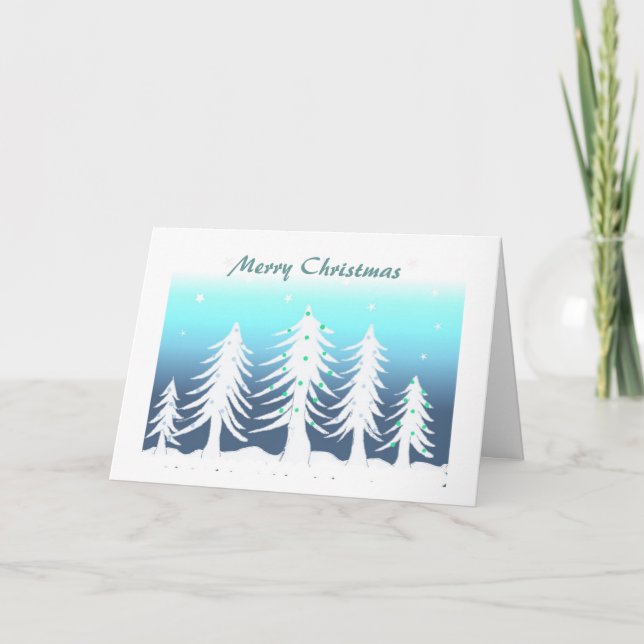 Bosque de árboles blancos de Navidad (Anverso)