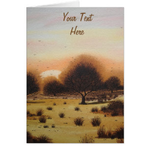 bosque de atardecer otoñal Arte estilizado paisají