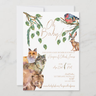 Bosque de bosques Invitación de Baby Shower Ne