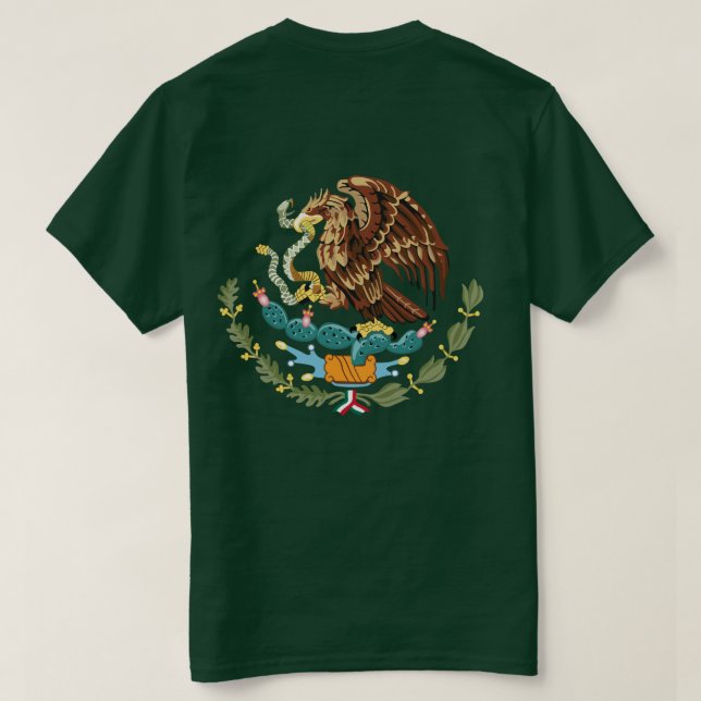Bosque de camisetas del escudo de armas de México (Reverso del diseño)