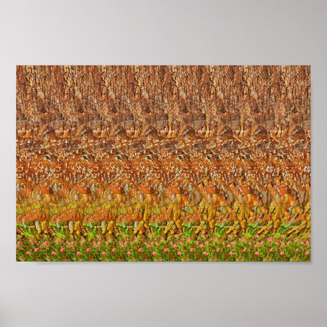 Bosque de ciervos - Impresión 3D oculta (Frente)