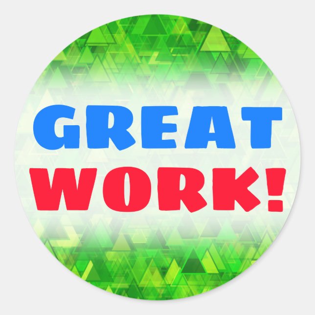 "Bosque" de formas triangulares verdes Pegatina de (Anverso)