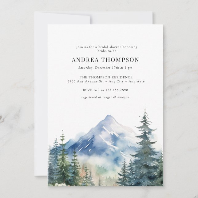 Bosque de Invierno | Invitaciones Forestales (Anverso)