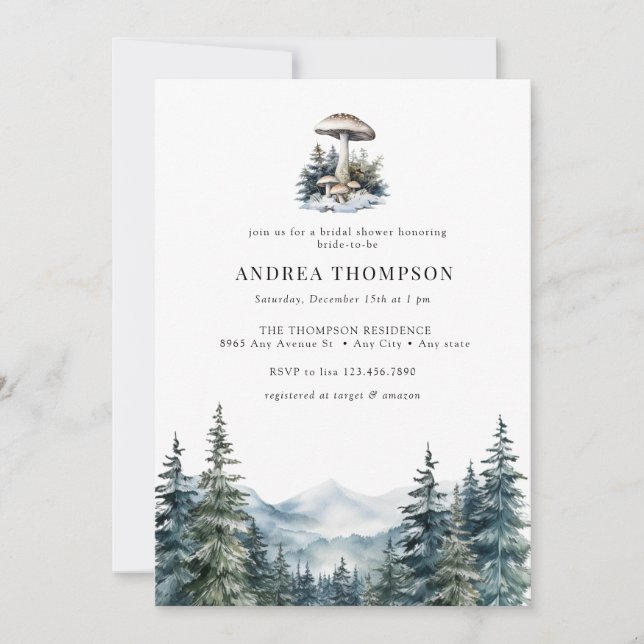 Bosque de Invierno | Invitaciones Forestales (Anverso)