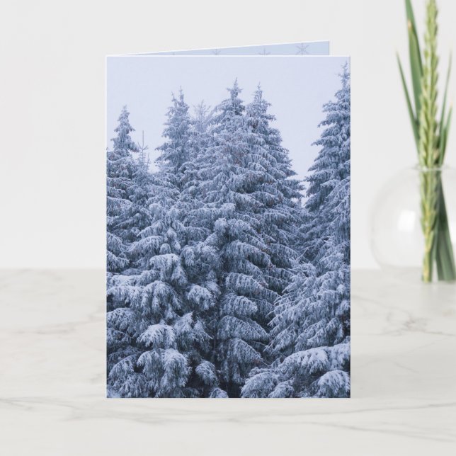 Bosque de invierno mágico - azul, personalizado (Anverso)