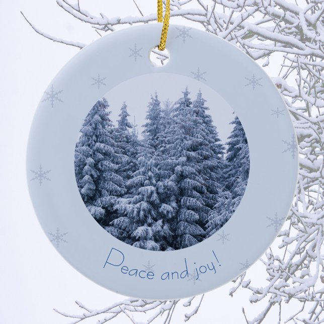 Bosque de invierno mágico - Ornamento cerámico (Subido por el creador)