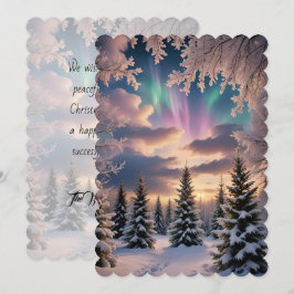 Bosque de invierno nevado, cristales de hielo, luc