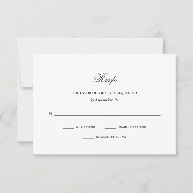 Bosque de invierno | Respuesta del boda (Anverso)