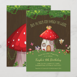 Bosque de madera, invitaciones de hadas
