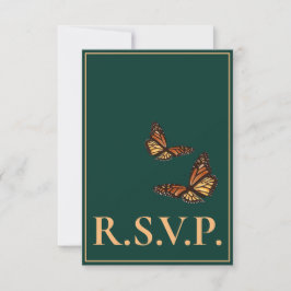 Bosque de mariposa monarca Verde QRC RSVP