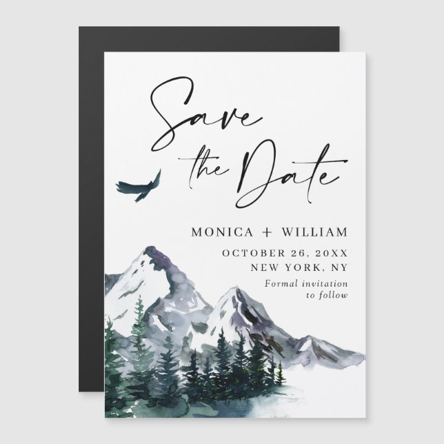 Bosque de Montañas Salva la tarjeta magnética de f (Anverso/Reverso)