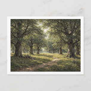 Bosque de robles. Tarjeta postal
