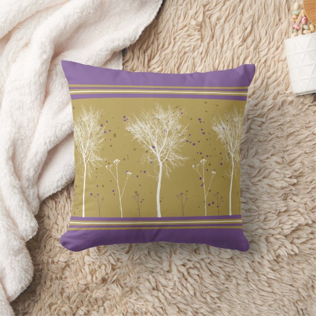 Bosque en Cojín decorativo blanco (Manta)