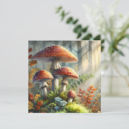 Bosque encantado Amanita Mushroom Pensando en ti